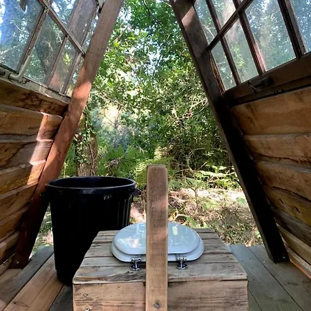 مكان تخييم Magic Roof Bus With Big Bath In The Tree Forest! *
