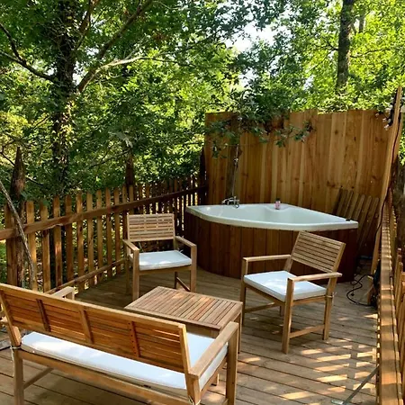 Magic Roof Bus With Big Bath In The Tree Forest! مكان تخييم *